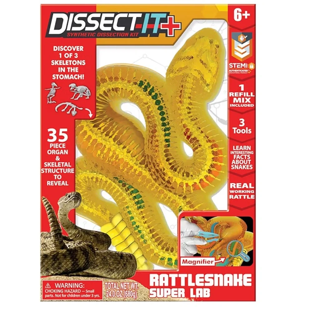 Rattlesnake Super Lab Synthetic Dissection Kit - Yellow